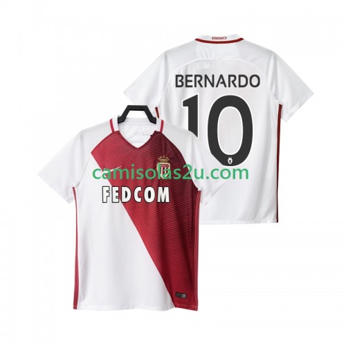 Camisolas de futebol AS Monaco BERNARDO 10 2016 2017 Equipamento Principal Manga Curta Camisolas de futebol AS Monaco BERNARDO 10 2016 2017 Equipamento Principal Manga Curta